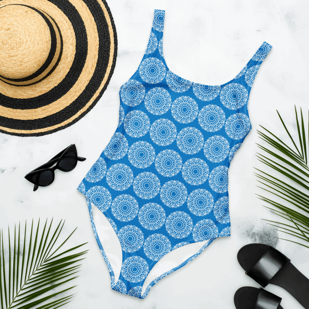 Ajrak inspired swimsuit